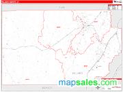 Millard County, UT <br /> Wall Map <br /> Zip Code <br /> Red Line Style 2025 Map