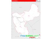 Morgan County, UT <br /> Wall Map <br /> Zip Code <br /> Red Line Style 2025 Map
