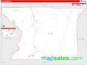 Piute County, UT <br /> Wall Map <br /> Zip Code <br /> Red Line Style 2025 Map