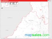 San Juan County, UT <br /> Wall Map <br /> Zip Code <br /> Red Line Style 2025 Map