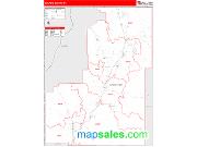 Sanpete County, UT <br /> Wall Map <br /> Zip Code <br /> Red Line Style 2025 Map