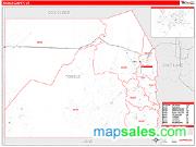 Tooele County, UT <br /> Wall Map <br /> Zip Code <br /> Red Line Style 2025 Map