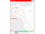 Wasatch County, UT <br /> Wall Map <br /> Zip Code <br /> Red Line Style 2025 Map