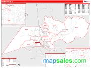 Weber County, UT <br /> Wall Map <br /> Zip Code <br /> Red Line Style 2025 Map