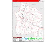 Chittenden County, VT <br /> Wall Map <br /> Zip Code <br /> Red Line Style 2025 Map