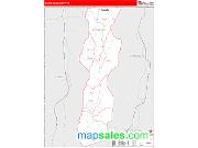 Grand Isle County, VT <br /> Wall Map <br /> Zip Code <br /> Red Line Style 2025 Map