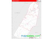 Cumberland County, VA <br /> Wall Map <br /> Zip Code <br /> Red Line Style 2025 Map