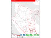Gloucester County, VA <br /> Wall Map <br /> Zip Code <br /> Red Line Style 2025 Map
