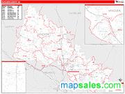 Hanover County, VA <br /> Wall Map <br /> Zip Code <br /> Red Line Style 2025 Map