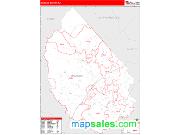 Madison County, VA <br /> Wall Map <br /> Zip Code <br /> Red Line Style 2025 Map