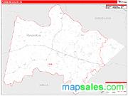 Powhatan County, VA <br /> Wall Map <br /> Zip Code <br /> Red Line Style 2025 Map
