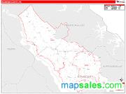 Richmond County, VA <br /> Wall Map <br /> Zip Code <br /> Red Line Style 2025 Map