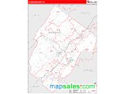 Rockbridge County, VA <br /> Wall Map <br /> Zip Code <br /> Red Line Style 2025 Map