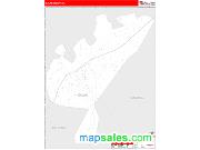 Galax County, VA <br /> Wall Map <br /> Zip Code <br /> Red Line Style 2025 Map