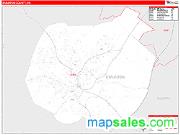 Staunton County, VA <br /> Wall Map <br /> Zip Code <br /> Red Line Style 2025 Map