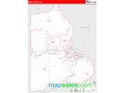 Benton County, WA <br /> Wall Map <br /> Zip Code <br /> Red Line Style 2025 Map