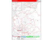 Clark County, WA <br /> Wall Map <br /> Zip Code <br /> Red Line Style 2025 Map