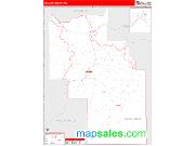 Columbia County, WA <br /> Wall Map <br /> Zip Code <br /> Red Line Style 2025 Map