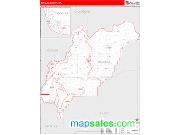Douglas County, WA <br /> Wall Map <br /> Zip Code <br /> Red Line Style 2025 Map