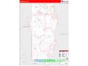 Ferry County, WA <br /> Wall Map <br /> Zip Code <br /> Red Line Style 2025 Map