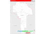 Garfield County, WA <br /> Wall Map <br /> Zip Code <br /> Red Line Style 2025 Map