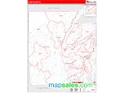 Mason County, WA <br /> Wall Map <br /> Zip Code <br /> Red Line Style 2025 Map