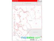 Pacific County, WA <br /> Wall Map <br /> Zip Code <br /> Red Line Style 2025 Map