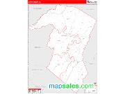 Grant County, WV <br /> Wall Map <br /> Zip Code <br /> Red Line Style 2025 Map