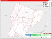 Hardy County, WV <br /> Wall Map <br /> Zip Code <br /> Red Line Style 2025 Map