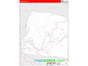 Ohio County, WV <br /> Wall Map <br /> Zip Code <br /> Red Line Style 2025 Map