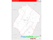 Pendleton County, WV <br /> Wall Map <br /> Zip Code <br /> Red Line Style 2025 Map