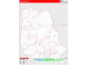 Roane County, WV <br /> Wall Map <br /> Zip Code <br /> Red Line Style 2025 Map