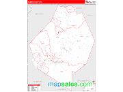Webster County, WV <br /> Wall Map <br /> Zip Code <br /> Red Line Style 2025 Map