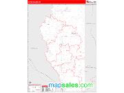 Adams County, WI <br /> Wall Map <br /> Zip Code <br /> Red Line Style 2025 Map