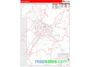 Brown County, WI <br /> Wall Map <br /> Zip Code <br /> Red Line Style 2025 Map