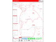Calumet County, WI <br /> Wall Map <br /> Zip Code <br /> Red Line Style 2025 Map