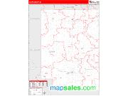 Clark County, WI <br /> Wall Map <br /> Zip Code <br /> Red Line Style 2025 Map