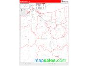 Douglas County, WI <br /> Wall Map <br /> Zip Code <br /> Red Line Style 2025 Map
