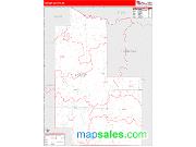 Forest County, WI <br /> Wall Map <br /> Zip Code <br /> Red Line Style 2025 Map