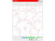 Green County, WI <br /> Wall Map <br /> Zip Code <br /> Red Line Style 2025 Map