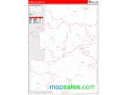 Green Lake County, WI <br /> Wall Map <br /> Zip Code <br /> Red Line Style 2025 Map