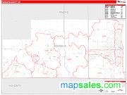 Kenosha County, WI <br /> Wall Map <br /> Zip Code <br /> Red Line Style 2025 Map