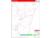 Kewaunee County, WI <br /> Wall Map <br /> Zip Code <br /> Red Line Style 2025 Map