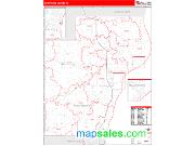 Manitowoc County, WI <br /> Wall Map <br /> Zip Code <br /> Red Line Style 2025 Map