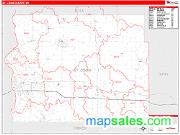 St. Croix County, WI <br /> Wall Map <br /> Zip Code <br /> Red Line Style 2025 Map