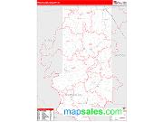 Trempealeau County, WI <br /> Wall Map <br /> Zip Code <br /> Red Line Style 2025 Map