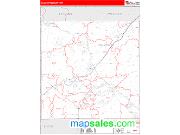 Walworth County, WI <br /> Wall Map <br /> Zip Code <br /> Red Line Style 2025 Map