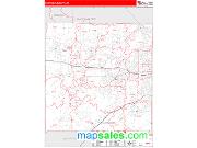 Waukesha County, WI <br /> Wall Map <br /> Zip Code <br /> Red Line Style 2025 Map