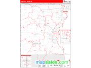 Winnebago County, WI <br /> Wall Map <br /> Zip Code <br /> Red Line Style 2025 Map