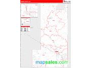 Albany County, WY <br /> Wall Map <br /> Zip Code <br /> Red Line Style 2025 Map
